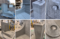 Pencetak lumpur/beton 3D ukuran besar, peralatan cetak konstruksi rumah/Model