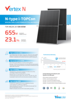 Panneaux solaires Trina Solar Tier 1 640W 650W 655W Vertex N I-TOPCon Mono Bifacial Double Verre TSM-NEG20C.20 Modules PV pour projets