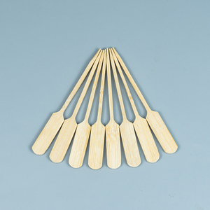 Palillos Desechables Largos de Bambú Natural Verde y Blanco, Mini Palillos para Frutas, para Acampar, Cocinar, Barbacoa, Aperitivos y Comida para Llevar - Product Image 1