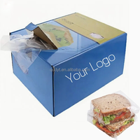 Sac à sandwich alimentaire en plastique transparent jetable personnalisé à rabat