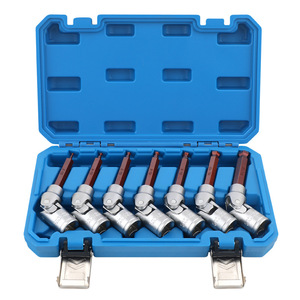 1/2 In Ball Hex <b>Socket</b> Set H3 To H12 Chrome Plated Industrial Automotive Repair Tools - Product Image 1