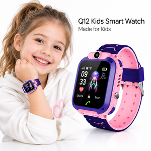 Montre connectée Android 2G Q12 pour enfants avec suivi SIM LBS, SOS, caméra, étanche IP67, écran 1,44 pouces, garçons et filles - Product Image 4