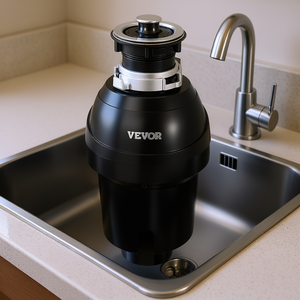เครื่องกำจัดขยะ Vevor 1 แรงม้า แบบต่อเนื่อง 3270 รอบต่อนาที ห้องบดสแตนเลส ใช้ในครัวเรือนแบบมีสาย - Product Image 2