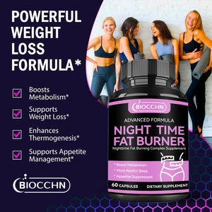 เครื่องเผาผลาญไขมันในเวลากลางคืนแคปซูลอาหารเสริมระงับความอยากอาหารสนับสนุนการเผาผลาญบูสเตอร์พร้อมเมลาโทนินสำหรับการนอนหลับ - Product Image 2
