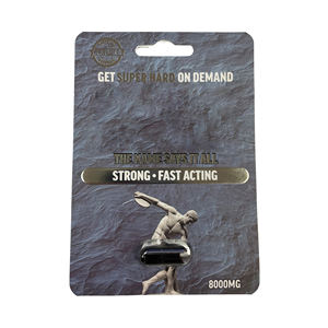 Blister de Papel Personalizado de Acero Duro y Plástico para Tarjetas 3D, Cápsulas Vacías para Pastillas de Mejora Masculina, Embalaje de Blister de Papel para Tarjetas - Product Image 6