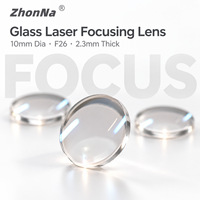 Lentille optique laser en verre ZhonNa 10 mm pour alignement de roues, focalisation 26 mm, lentille optique plano-convexe 2,3 mm, pièces et outils pour équipement laser
