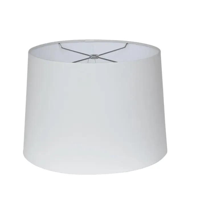 hardwire off white linen round lamp shade for table lamp chinese hotel lamp shade modern