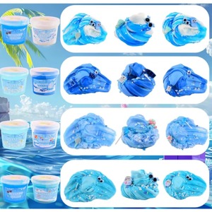 Ocean Butter Cloud Clear DIY Playdough & <b>Slime</b> <b>Kit</b> 6 Pack Blue <b>Slime</b> for Boys & Girls HC Brand - Product Image 4
