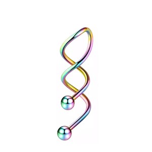 Accessoires de corps personnalisés tige incurvée torsion oreille os ongles long pont d'oreille <span class=keywords><strong>piercing</strong></span> femme accessoires en acier inoxydable - Product Image 5