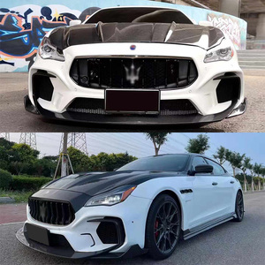 龙德新款玛莎拉蒂Quattroporte升级Topcar宽风格前保险杠挡泥板侧裙碳纤维车身套件 - Product Image 2