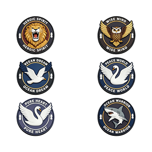 Patch en <span class=keywords><strong>PVC</strong></span> motif Lion Courage pour sac à dos, veste, vêtements – Décoration durable, logo personnalisable, accessoire <span class=keywords><strong>de</strong></span> mode - Product Image 1