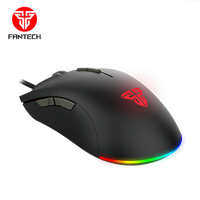 Fantech X17 Blake Mouse Komputer Optik, Tetikus Komputer Optik Berkabel Lampu RGB Lari dengan Sensor Optik PIXART