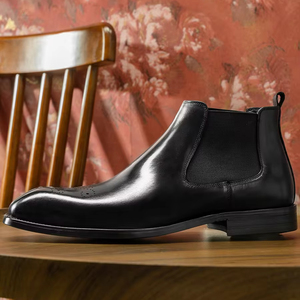 Botas de cuero genuino de lujo profesional de primera clase, botas <span class=keywords><strong>Chelsea</strong></span> para hombres, botas de cuero para hombres - Product Image 1
