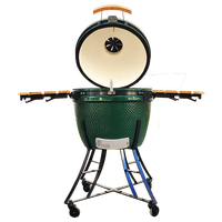 Barbecue Kamado Joe en céramique Auplex de 24 pouces, vert, extra large, barbecue au charbon de bois, fumoir pour cuisine extérieure, jardin familial