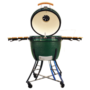 Barbecue <span class=keywords><strong>Kamado</strong></span> <span class=keywords><strong>Joe</strong></span> en céramique Auplex de 24 pouces, vert, extra large, barbecue au charbon de bois, fumoir pour cuisine extérieure, jardin familial - Product Image 2