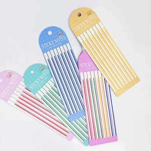 Multicolor PET Ultra-Slim Transparent Self-Adhesive Sticky Notes <b>Memo</b> <b>Pads</b> 6x20cm Fluorescent Indicator Tabs Study Office - Product Image 5