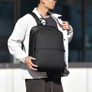 Feisha <b>Laptop</b> <b>Backpack</b> 14 Inches Waterproof Business Travel Men's Solid Color Daily Commute <b>Backpack</b> - Product Image 2