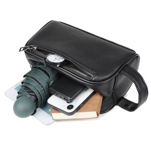 Borsa a Mano da <span class=keywords><strong>Uomo</strong></span> in PU di Grande Capienza con Nuovo Design, Borsa da Lavoro Estiva con Quattro Cerniere e Tasche Multiple Adatta <span class=keywords><strong>per</strong></span> <span class=keywords><strong>Uomo</strong></span> - Product Image 5