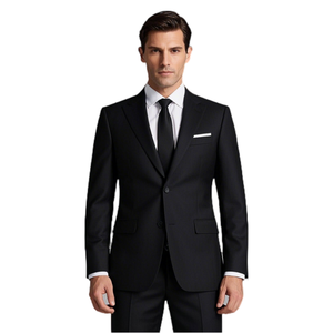 Order Online Grey Suit Pants Black Jacket Custom-Made Premium Quality |  Alibaba.com