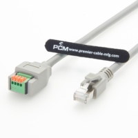 Câble RJ45 mâle vers bornier RS485 4 broches pour systèmes Modbus et PLC