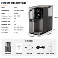Duurzame desktop RO waterdispenser 5L ruwwaterreservoir 1.3L zuiverwaterreservoir Laag geluidsniveau Drinkoplossing voor thuis en restaurant