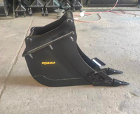 Bêche de tranchage étroite RSBM pour excavatrice sur roues JCB Hydradig W110 de 11 tonnes, bêche de creusement et de tranchage