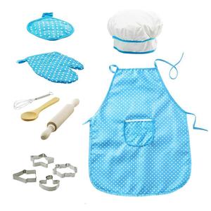 Faire semblant de jouer 11 pièces mignon cuisine enfants tablier ensemble outils de cuisine <span class=keywords><strong>pour</strong></span> enfants ensemble enfants tablier de cuisine <span class=keywords><strong>pour</strong></span> cuisiner - Product Image 2