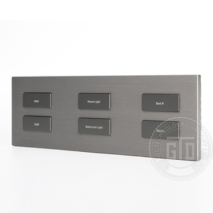 220V AC RS485 Vuông Nút mà không cần dẫn xung quanh toàn bộ CNC chải thông minh khách sạn sử dụng màu Xám nhôm 3 kết nối cạnh giường ngủ chuyển đổi - Product Image 1