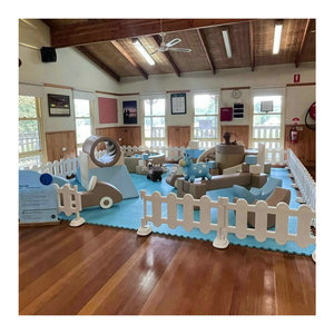 Terrain de jeux souple mobile marron et bleu pour enfants, fosse à balles, équipement de jeux souple pour les garçons, équipement de <span class=keywords><strong>location</strong></span> pour les fêtes d'enfants - Product Image 1