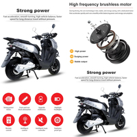 Motocicleta Eléctrica de Fábrica OEM de 60v 72v con SKD CKD 3000W, Scooter Eléctrico Todoterreno de Largo Alcance, Bicimoto Eléctrica para Adultos