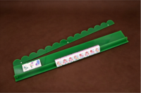 Support à Mahjong en Acrylique à Bord Ondulé Festonné, Support Premium pour Tuiles Solides pour Mahjong Américain et Domino