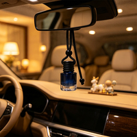 Diffuseur d'aromathérapie de luxe en verre cristal naturel pour voiture, logo personnalisé, capacité 8 ml |   Cadeau de décoration intérieure automobile