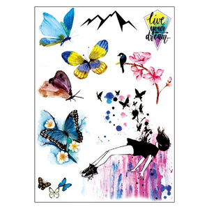 3D Custom Design Full Hand <span class=keywords><strong>Tattoo</strong></span> Stickers Water Proof Butterfly Colorful Beauty Sticker <span class=keywords><strong>Tattoo</strong></span> - Product Image 6