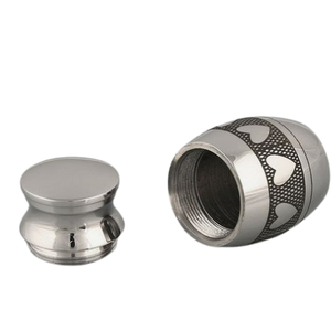 Mini urnas de cremación de recuerdo de Metal con recubrimiento de polvo negro de Metal para cenizas urnas de recuerdo funerario para uso de cremación - Product Image 4