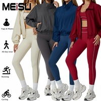 Veste de sport coupe-vent légère à col montant et fermeture éclair intégrale pour femme, avec ourlet élastique