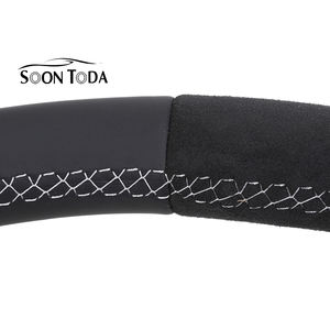 Volante Universal para <span class=keywords><strong>Audi</strong></span> A4, Cuero Negro con Detalles en Gamuza para <span class=keywords><strong>Audi</strong></span> A3 A4 A5 A6 A7 S3 B9 S4 S5 B8 B9 RS3 RS5 RS7 - Product Image 6