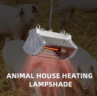 Lampe chauffante infrarouge pour volailles 100W/175W/250W, appareil de chauffage pour poulailler avec cage de protection pour l'élevage du bétail