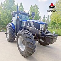 Tractor Agrícola Compacto KINLEON 4x4 con Motor Diésel de 50-200HP, Certificado CE, Neumáticos Antideslizantes Reforzados, Multifuncional