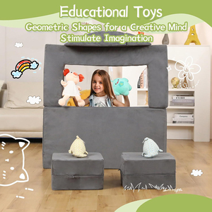 Canapé modulaire pour enfants en mousse CertiPUR-US, canapé de jeu pour tout-petits avec <span class=keywords><strong>housse</strong></span> lavable certifiée OEKO-TEX pour la <span class=keywords><strong>maison</strong></span>, le salon et la salle de jeux - Product Image 5