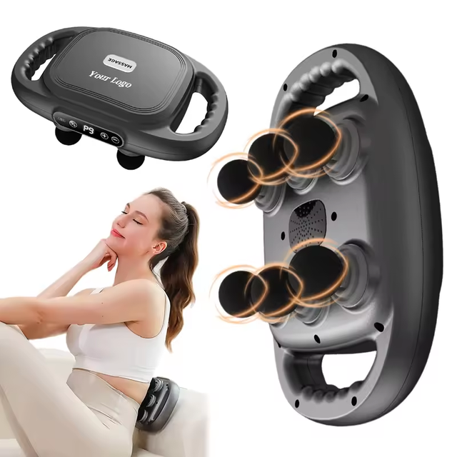 6 Massage Heads Strong Power Arm Leg Fascial Gun Professional Electric Back Massager Red Light Electric Massage Gun