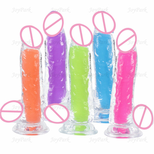 JoyPark Dildo Grande Realista Feminino à Prova d'Água em TPE Macio que Brilha no Escuro - Product Image 1