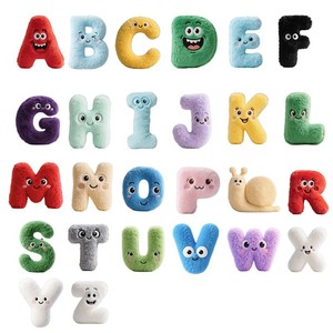 Muñeco de Peluche Súper Suave con Letras del Alfabeto A-Z, Juguete Educativo de Peluche con Relleno de Algodón PP, Almohada con Letras para Niños - Product Image 2