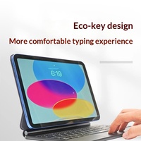 Clavier magnétique flottant sans fil le plus récent avec pavé tactile intelligent, port Type C, couleur unie pour iPad 10.9/11 iPad Pro 12.9 pouces