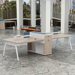 Tutto-vendita formato su misura moderno in legno casa <span class=keywords><strong>ufficio</strong></span> 4 persone posti multifunzione personale scrivania con cassetto - Product Image 4