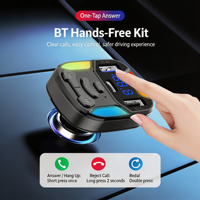 Transmetteur Bluetooth portable pour voiture D28 / Double ports USB de charge rapide / Charge PD / Appels mains libres / Lecture de cartes TF/clés USB