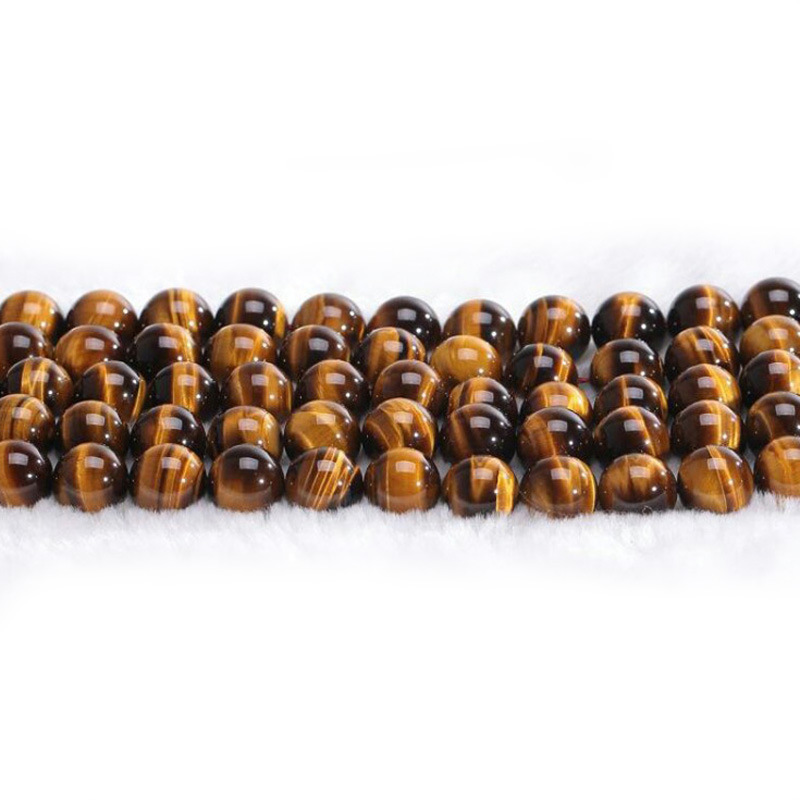 Loose Gemstone Yellow Tiger Eye Beads for Jewelry Making Various Colors Green Red Obsidian Jasper Ruby Garnet