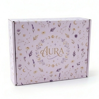 Boîte d'expédition en carton ondulé personnalisée à motif lune et étoile pour l'emballage de présentation de produits de beauté et bien-être, vente en gros