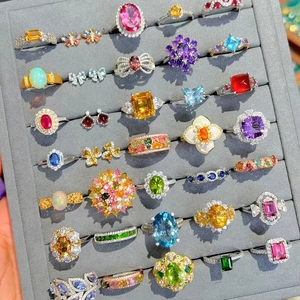 Anillos de Plata de Ley 925 de Moda 2023, Joyería para Mujer, Anillos de Plata 925, Anillos de Plata 9.25, Joyería Fina - Product Image 1