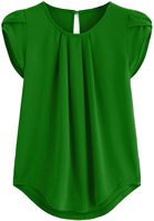 Femmes nouveauté vacances Blouse haut personnalisé femme élégant imprimé fleuri plissé Blouse décontracté à manches courtes femmes Blouses