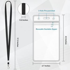 Porte-badge d'identification en nylon en gros avec crochet et cordon, résistant à l'eau, tendance, pour le bureau, l'école et les voyages - Product Image 2